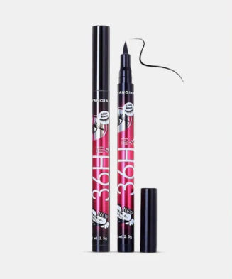 (Pack of 06) YANQINA 36H Precision Liquid Waterproof Eyeliner Pencil | Eye Liner (Black)