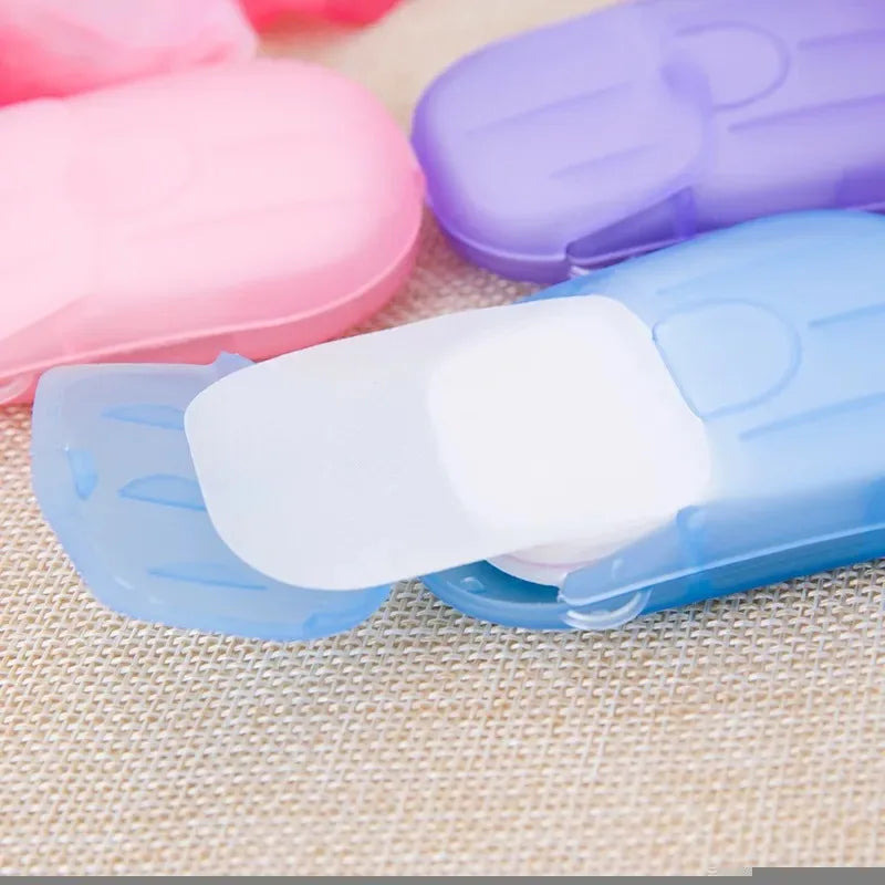 Travel Soap Outdoor Portable Mini Paper Soap Paper Washing Hand Bath (Random Color)