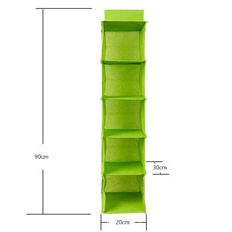 5 Shelf Clothes Hanging Organizers Pant Organizer Wardrobe Section Storage Closet Organiser  (random color)