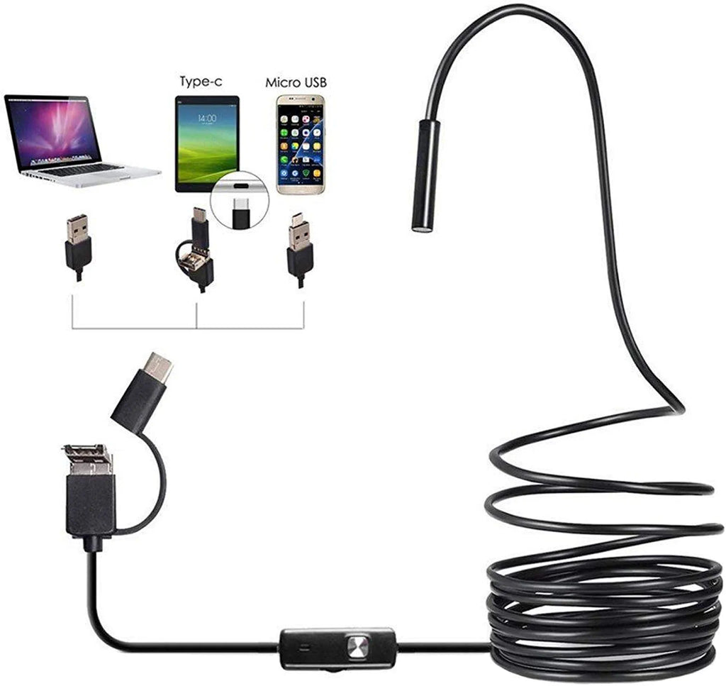 Professional 4 In 1 Type C/ Micro Usb/ Pc Endoscope Camera 3.5m