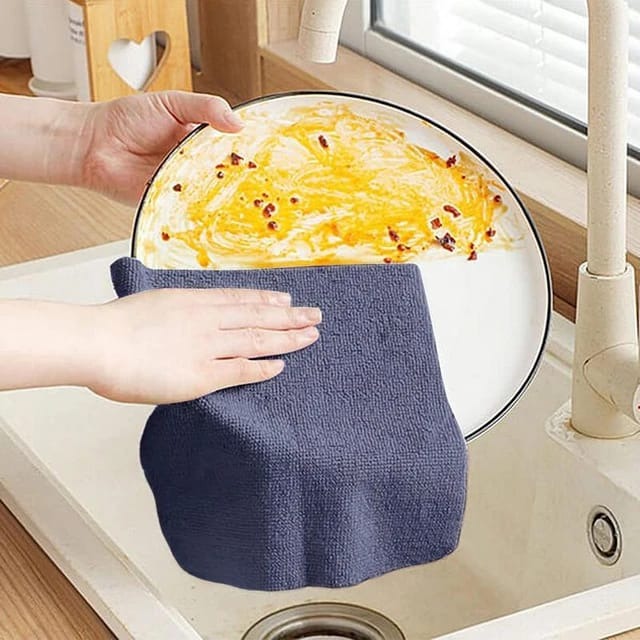 Microfiber Towel Reusable Pack of 20 Pcs Box Random Color