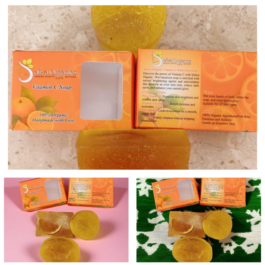 Safwa Organics Vitamin C Soap | Organic Handmade Glow Bar Soap | Best Quality Soap?