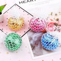 Fidget Squeeze Anti Stress Mesh Squishy Ball Squeeze Grape Ball (pack of 3)(random color)