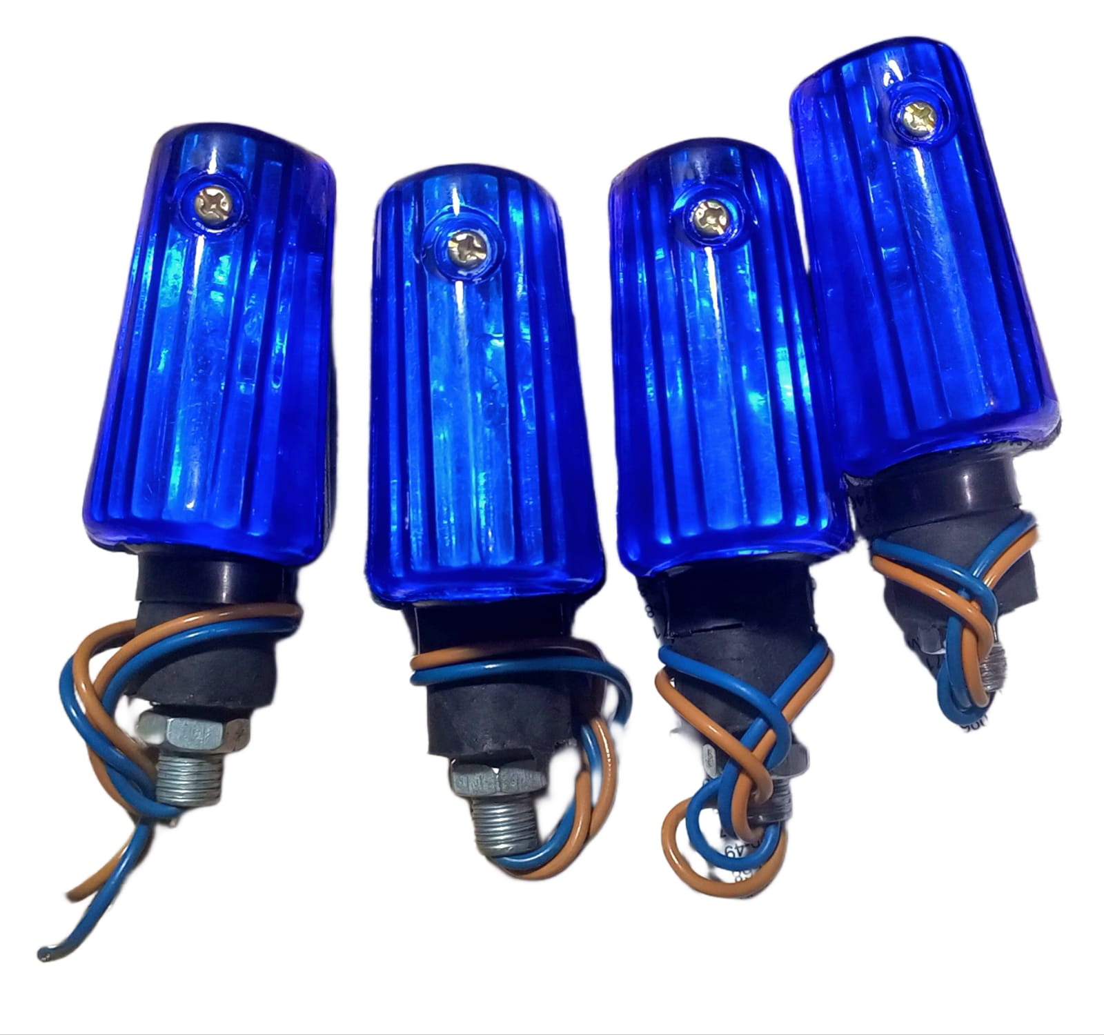 Fancy indicator for Bike Mini size flexible unbreakable blue color 4 pcs