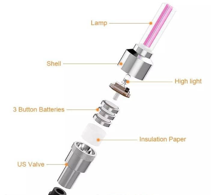 Wheel Light | Led neon light | Led sensor wheel light (2pcs) (Random Color)