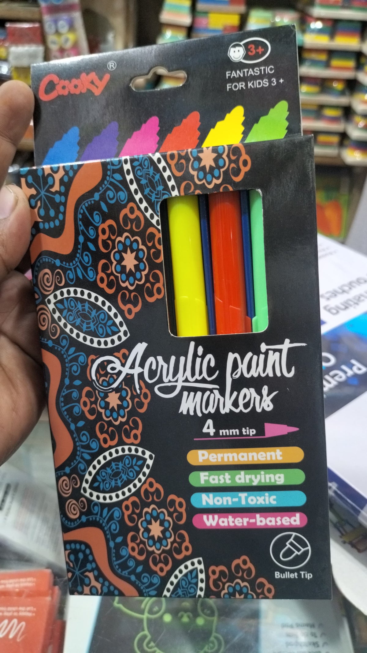 6 pc acrylic marker set – photo 1