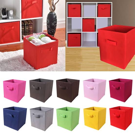 CUBE BOX SPACE SAVER STORAGE BOX (random colors)