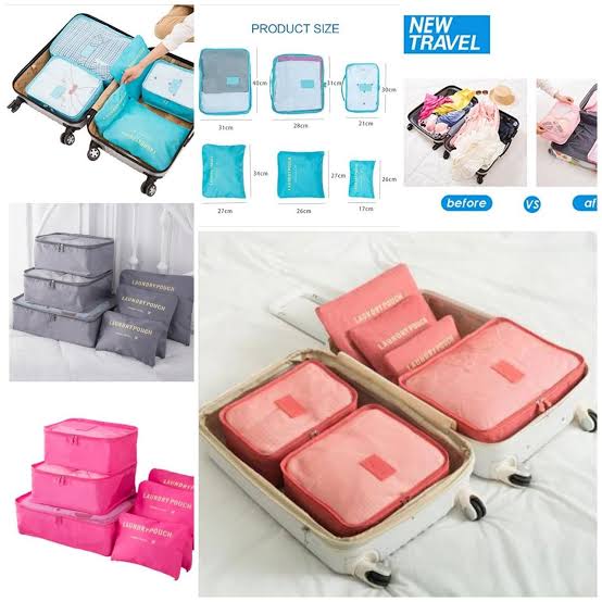 6pcs/Set Travel Storage Bag Portable Luggage Organizer – photo 1