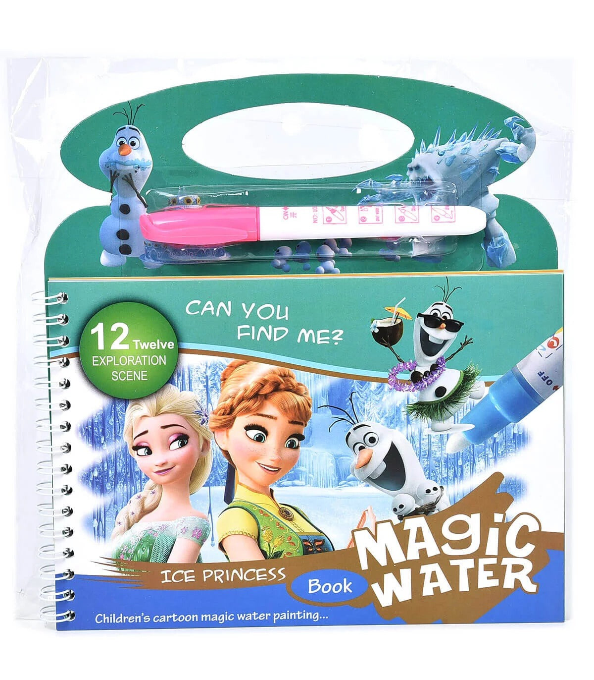 Magic Coloring Book with Water Pen(Number of pages 4)random color