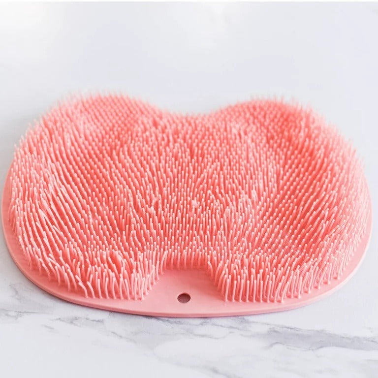 Shower Foot &amp; Back Scrubber Mat, Wall Stick Suction Silicone Bathroom Scrubber (Random?color)