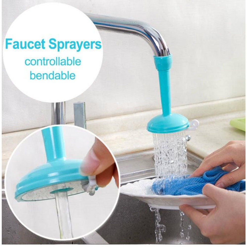 Silicone Kitchen Shower Splash Faucet Water-saving Filter Shower Water Rotating Spray Regulator(Random color)