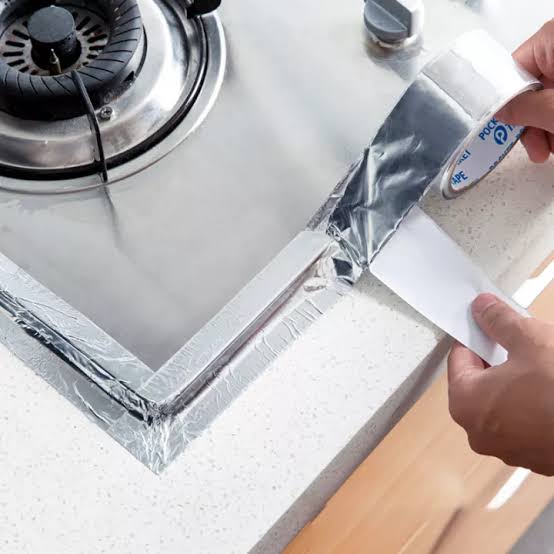 Aluminum Foil Super Fix Adhesive Butyl Strong Waterproof Tape Adhesive Tape Stop Leak Seal Repair Tape Crack Thicken Tape (Width 2in Lenght 8 Yard)