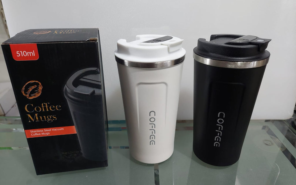 510ml Large-capacity Coffee Cup Keep Heat Stainless Steel Double-layer Smooth Edge Water Bottle Mug for Daily Use (random colors)