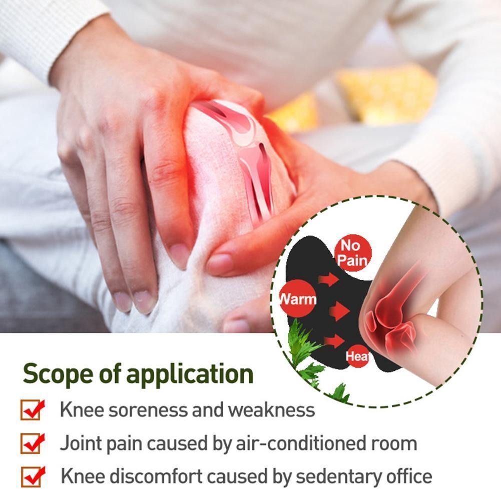 New Knee Plaster Sticker Wormwood Extract Knee Joint Ache Fast Pain Relieving Paster Knee Rheumatoid Arthritis Body Patches( 10 patches)