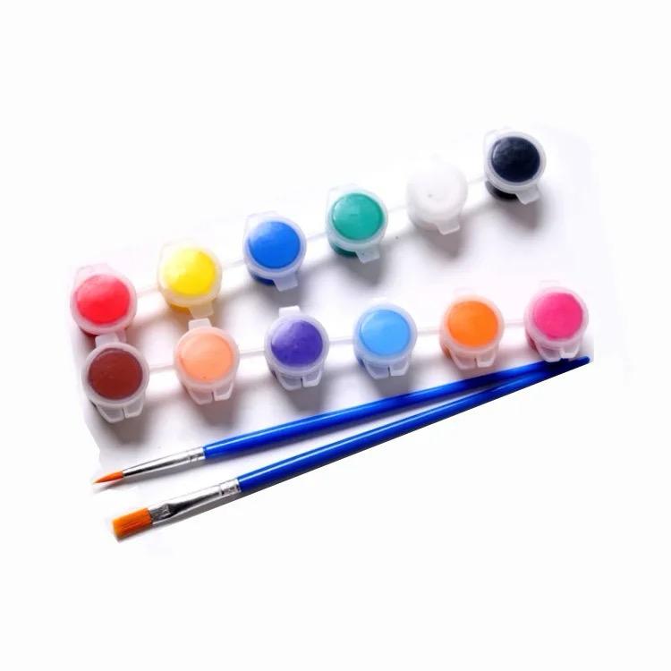 High Quality Non-toxic Kids Drawing Use 6 Pack Acrylic Paints Set 6 Colors 3ml