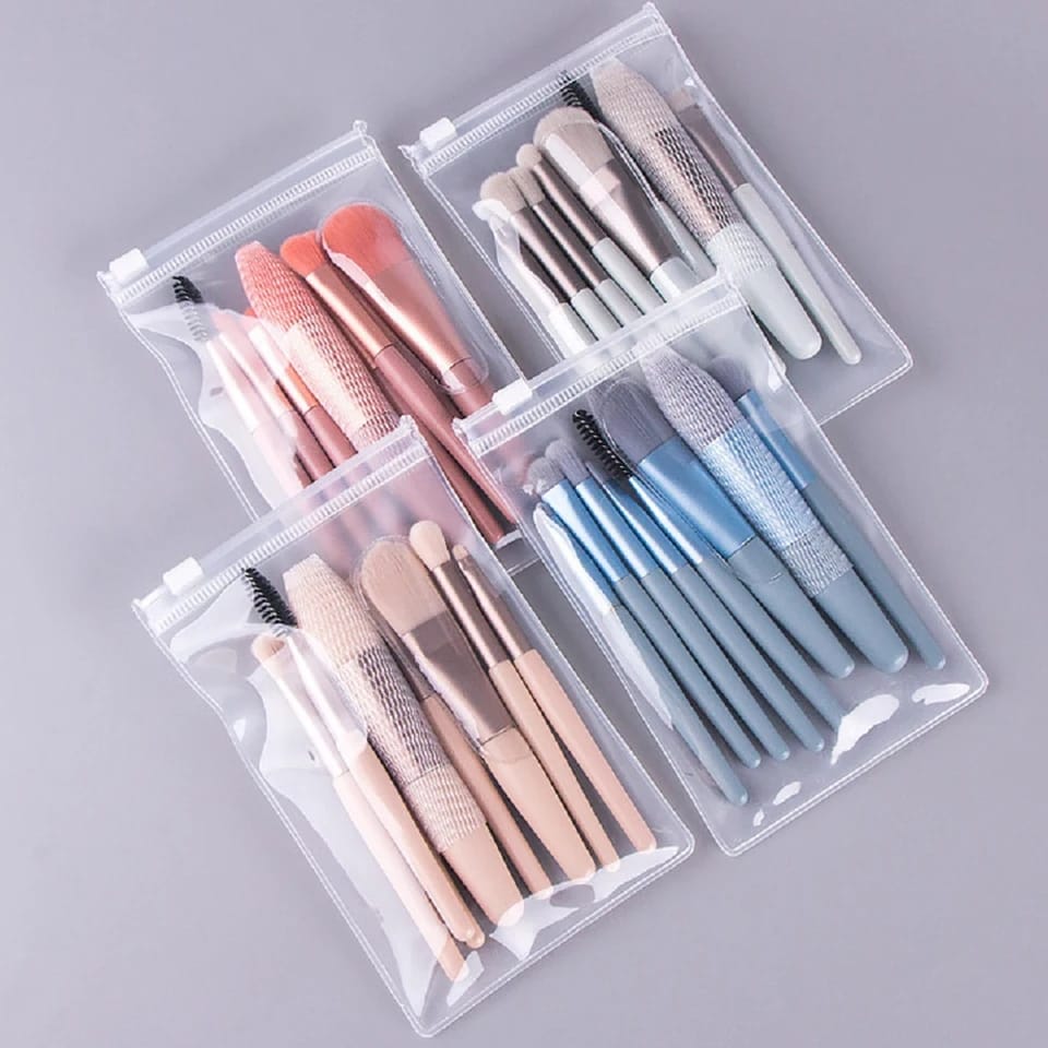 8pcs Travel Makeup Brush Kit Mini Cosmetic – photo 3