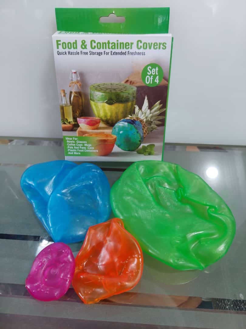 Food  Covers Set of 4  Silicone Fresh Keeping Wrap Food Wraps Seal (Random color)