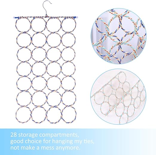 28 Holes Scarf Hanger  / Tie Hanger / Belt Hanger Organizer