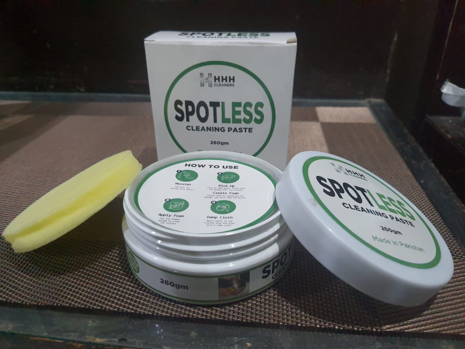Spotless Shoe Cleaner 260gm box with Sponge