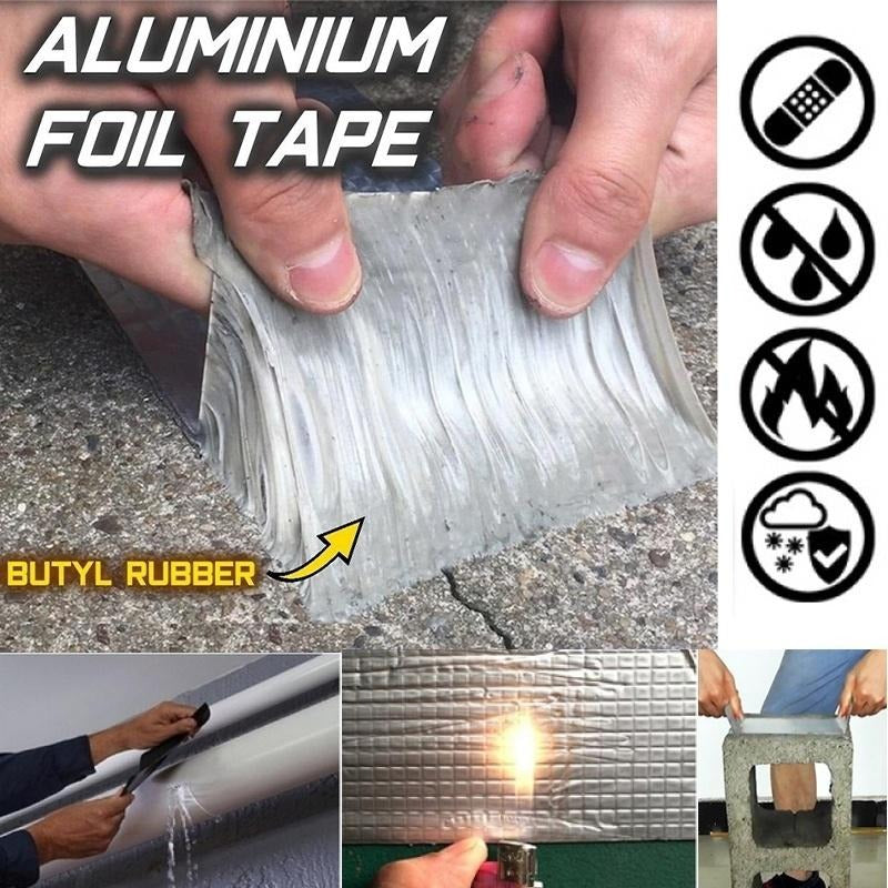 Aluminum Foil Butyl Rubber Tapes Self Adhesive