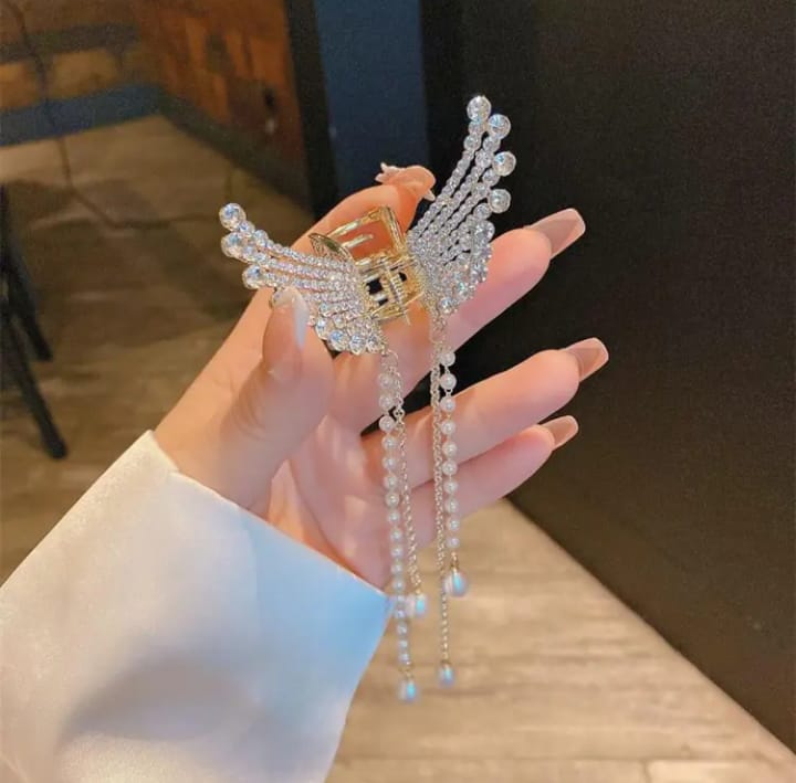 Beautiful Zircon korean Butterfly Hair Claw – photo 2