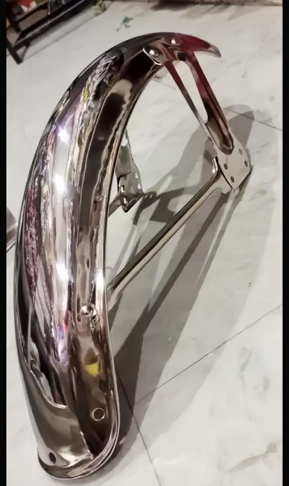Front Cut Mudguard for 70cc and 125cc cafe racer bikes | Chrome Mudguard metal quality