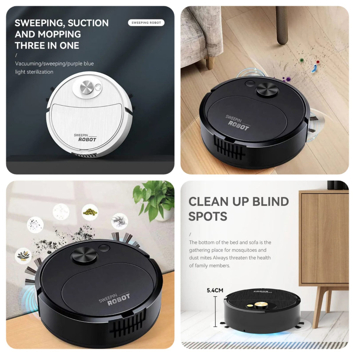 Portable Mini Wireless Smart Sweeping Robot Mopping – photo 1
