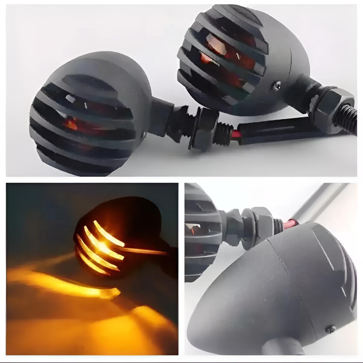 Pack of 4 grill indicators yellow led for bikes