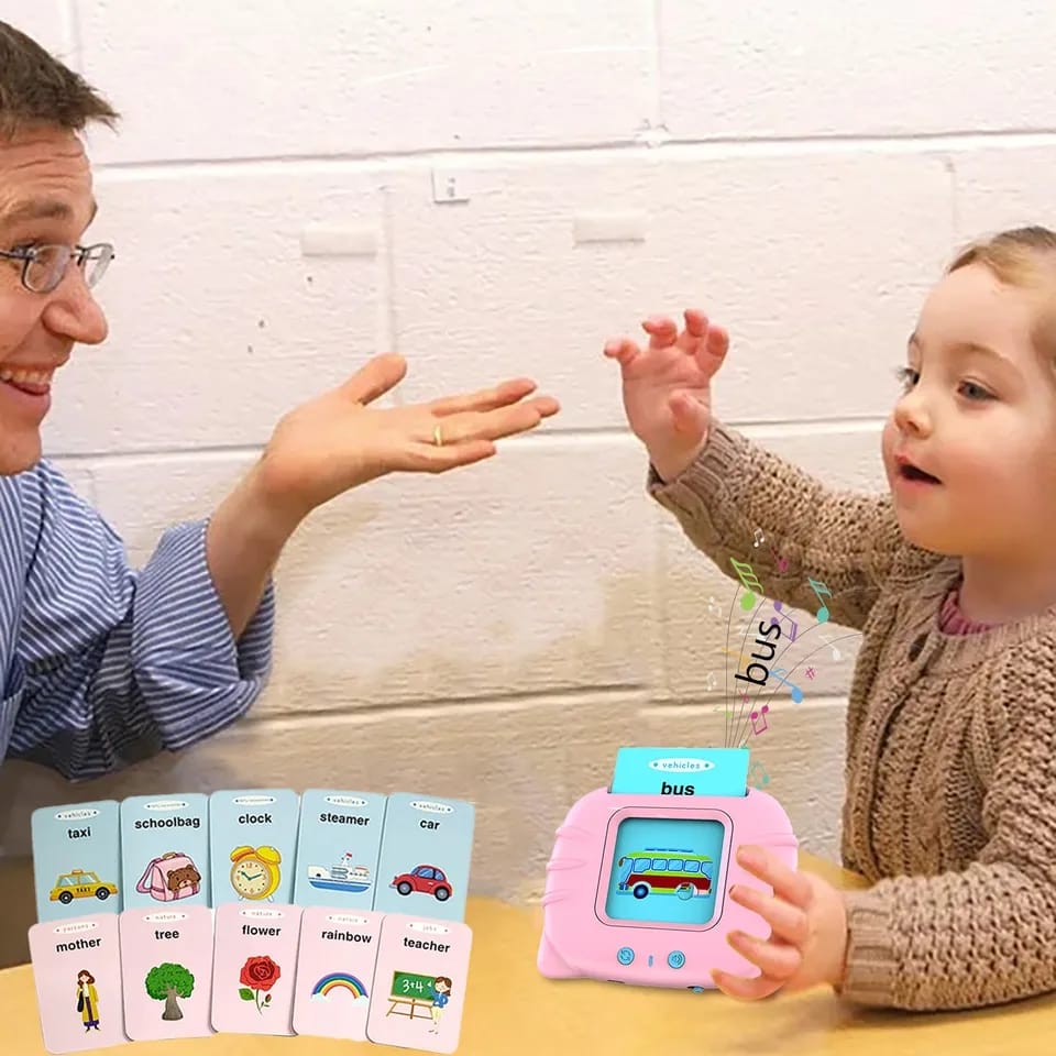 Audible Flash cards Baby Reading Machine for kids early learning English | Montessori Toddlers Gifts(random color )