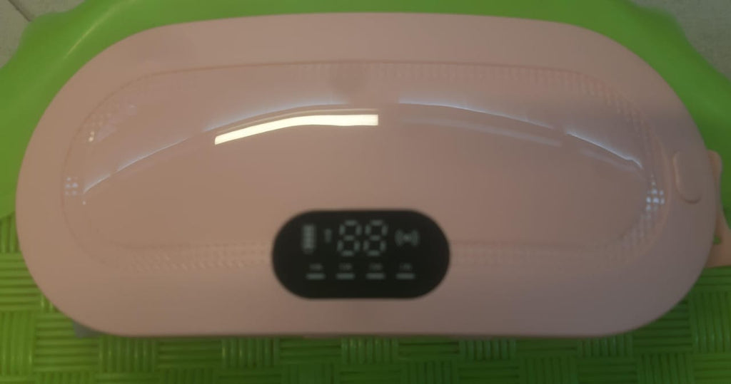 Electric Period Cramp Massager Vibrator Heating Belt for Menstrual Relief Pain Waist Stomach Warming Women Gift Box Packing(random color )