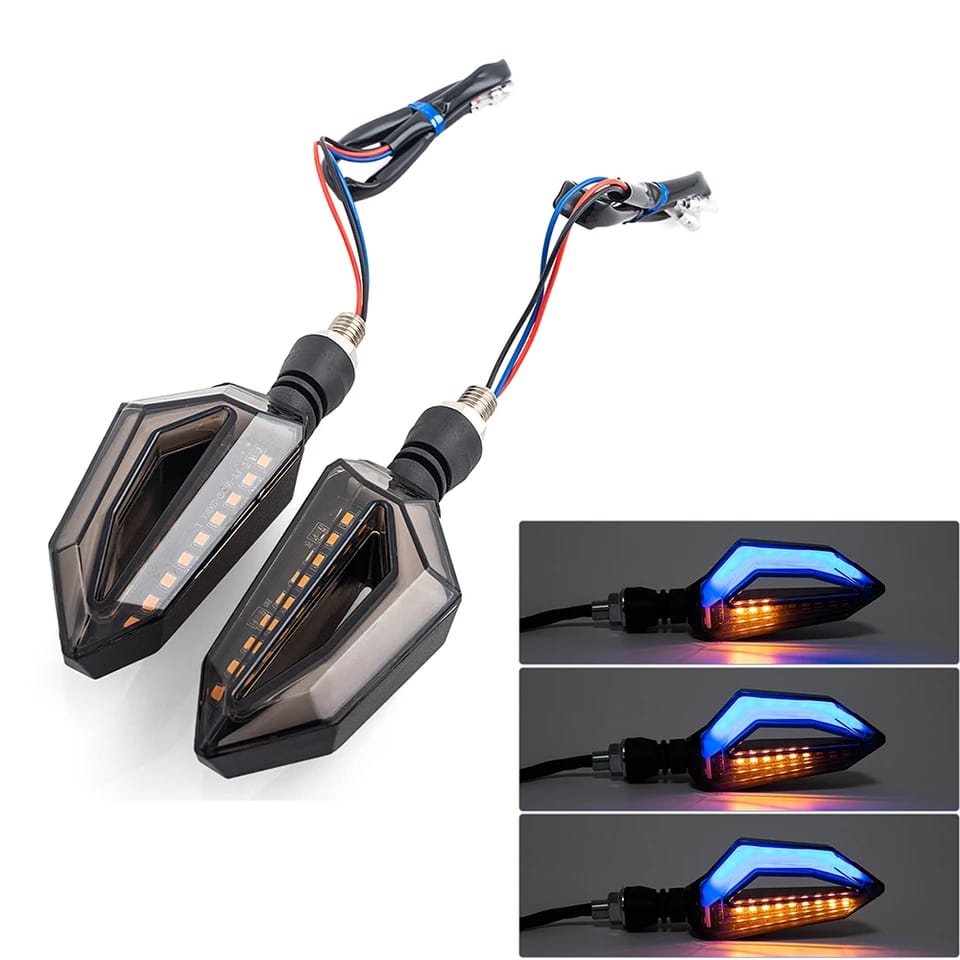 1 Pair motorcycle led turn signal indicator wirh parking drl light for all bikes 70cc and cg125 bikes | famcy indicator