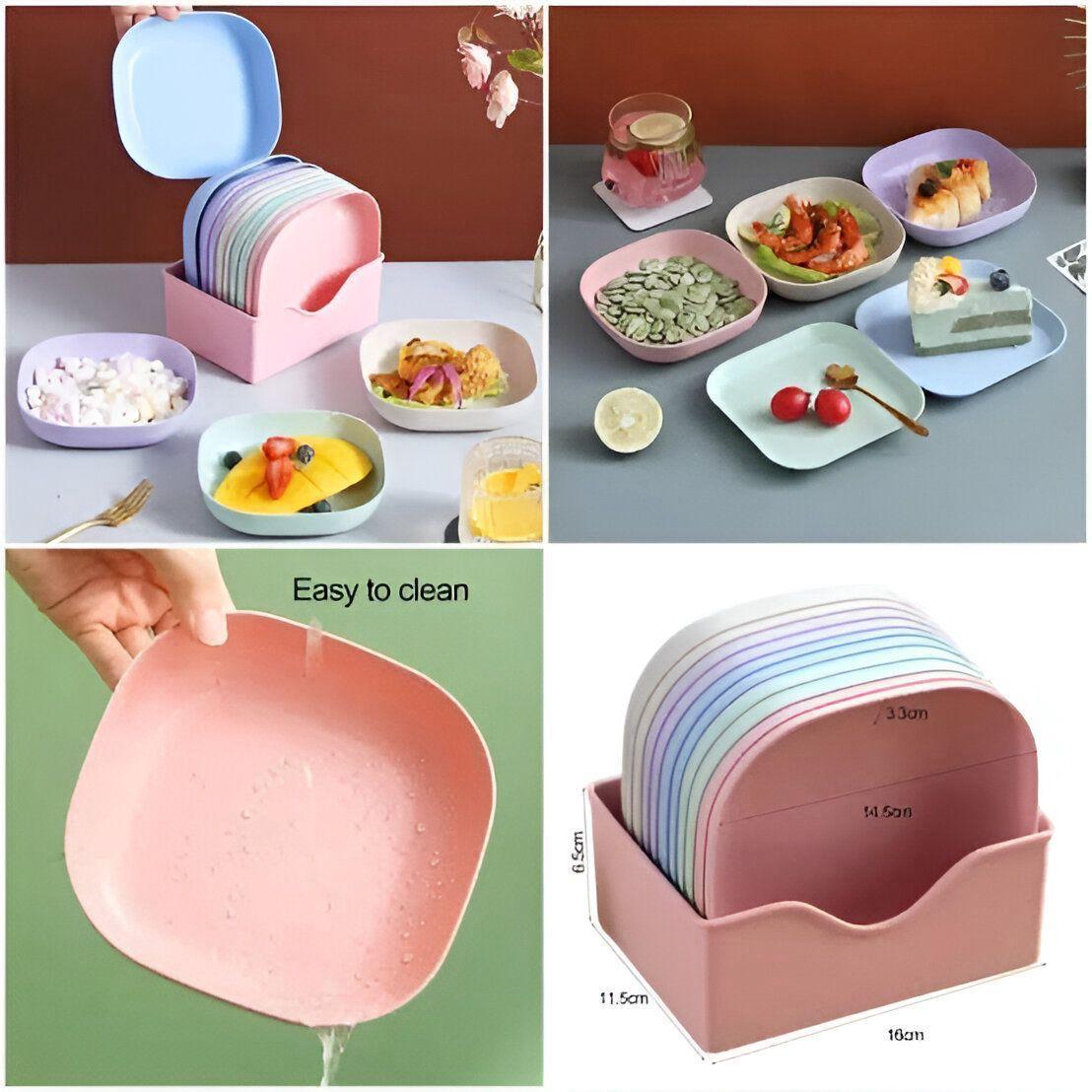 10pcs Plates Set With Holder – photo 5