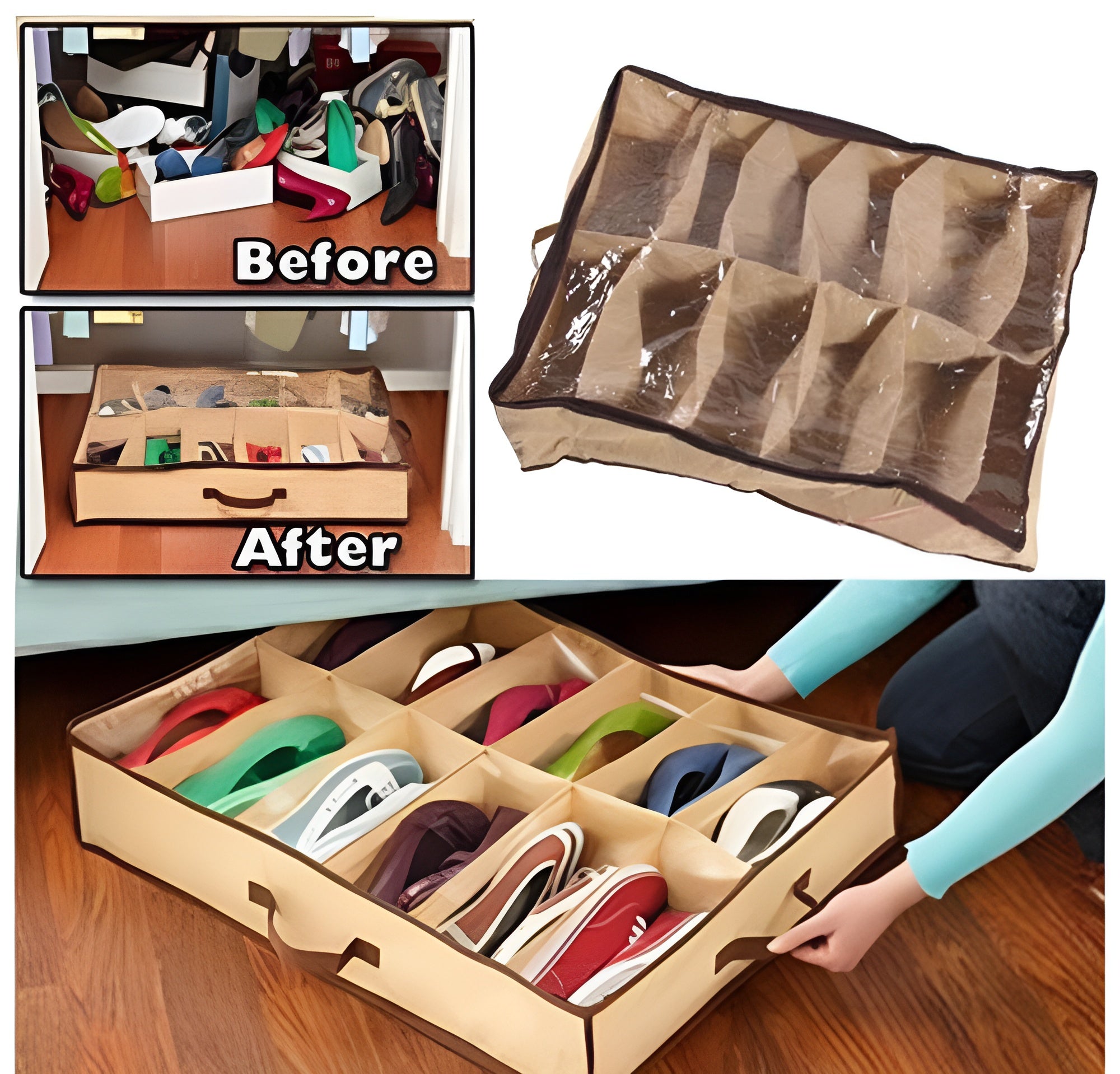 Shoe Organizer Closet/Under Bed Storage
