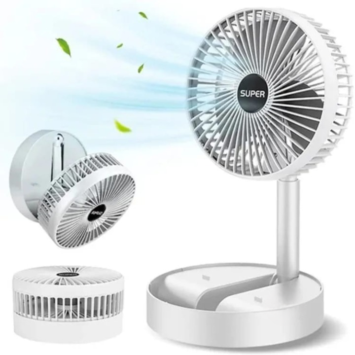 Folding Telescopic Floor Fan Summer Silent Desktop Direct  electric Fan For Office Bedroom School (random Color )