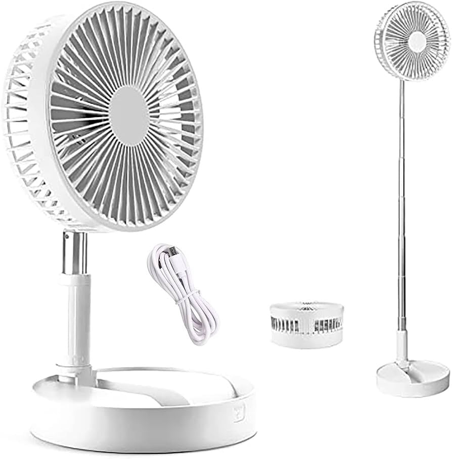 Folding Telescopic Floor Fan Summer Silent Desktop Direct  electric Fan For Office Bedroom School (random Color )