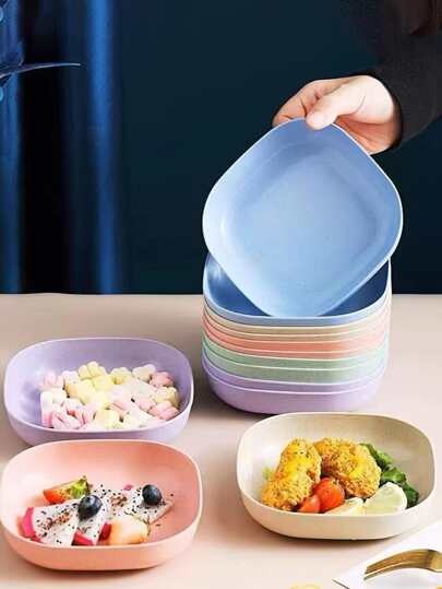 10Pcs Multi-function Eco-Friendly Colored Plastic Bone Dish – photo 4