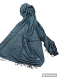 Cashmere plean scarf - Black