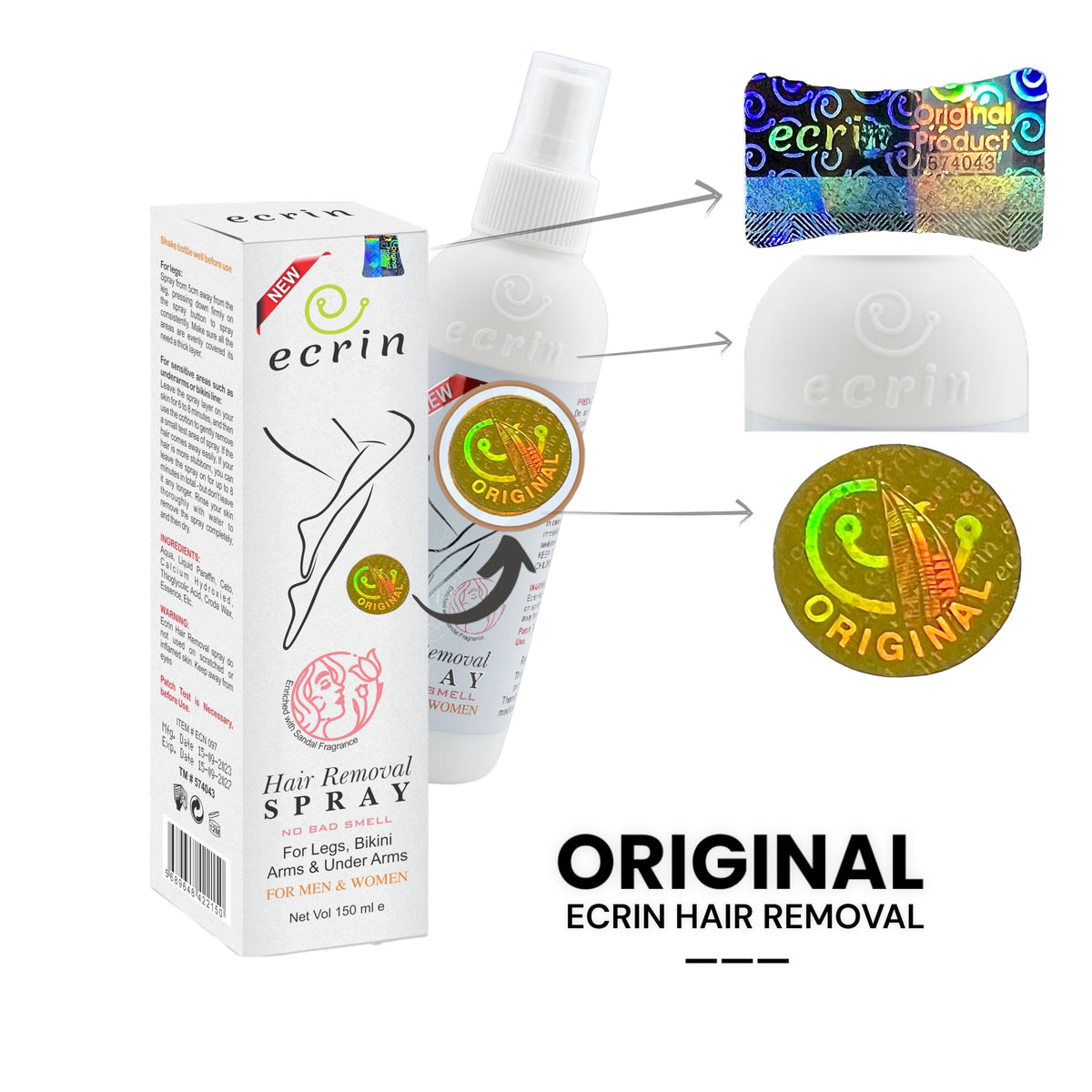 150ml Ecrin Hair Remover Spray – photo 3