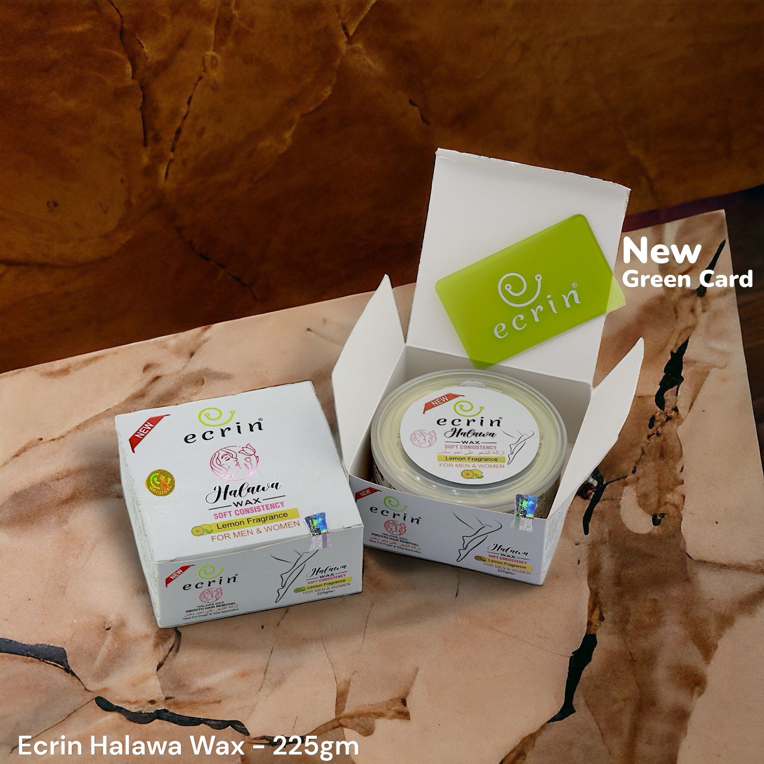 ECRINCOSMETICS  Ecrin Organic Halawa Wax - 100% Lemon & Sugar Base 225g