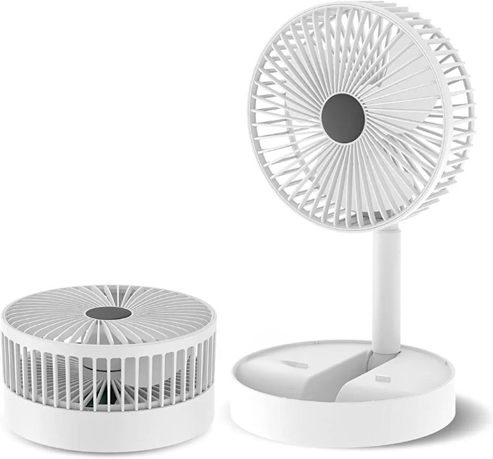 Folding Telescopic Floor Fan Summer Silent Desktop Direct  electric Fan For Office Bedroom School (random Color )