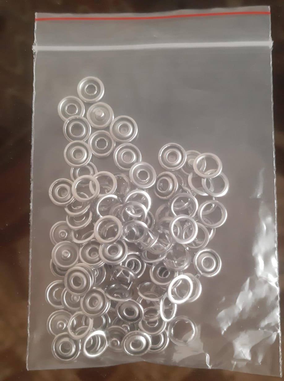 Imported Quality 50 Metal Snaps tich Buttons