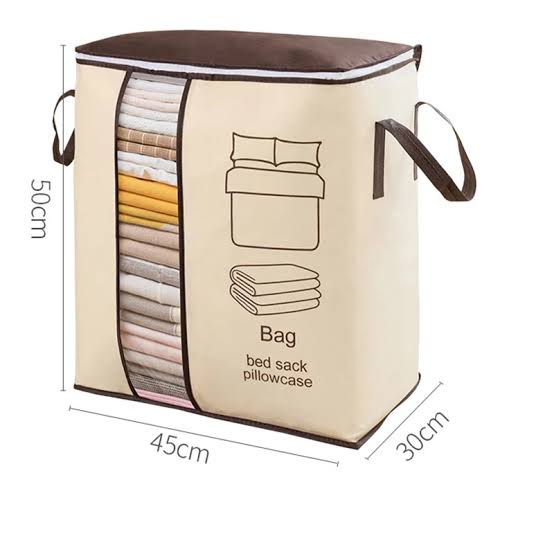 Large Non-woven Portable Clothes Storage Bag Clothing – photo 1