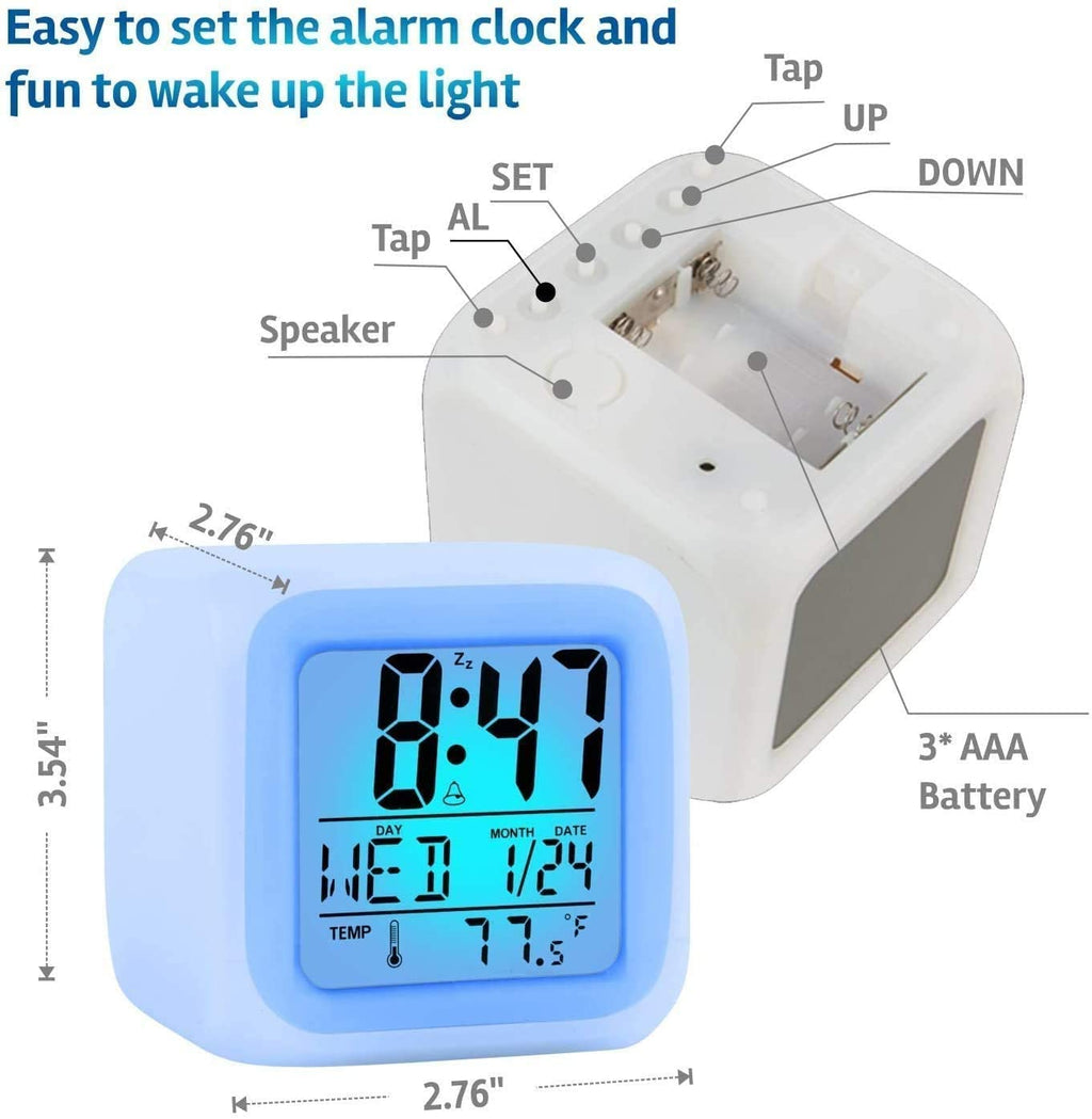 Creative Alarm Clock Sublimation LED Digital Clock – photo 2