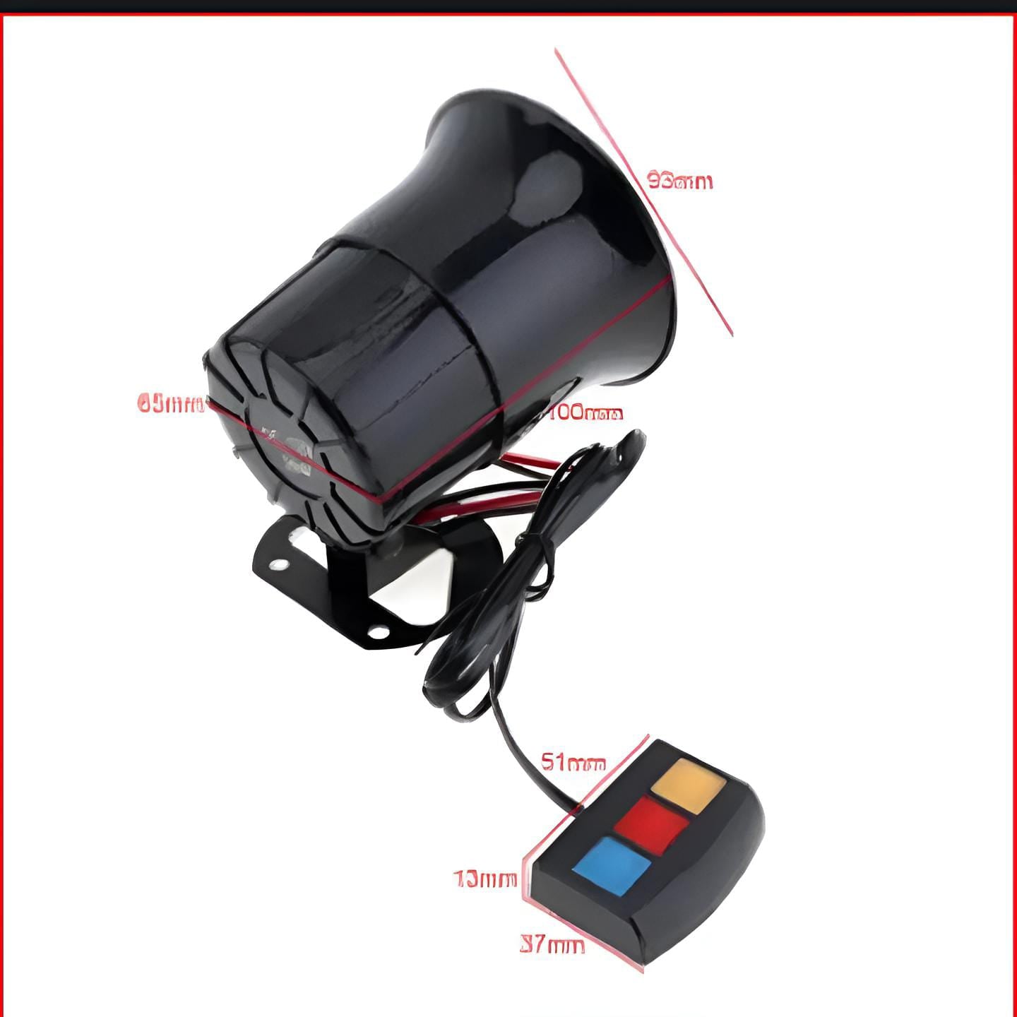 Horn siren 12 watt 3 different loud sounds for car and motorcycle
