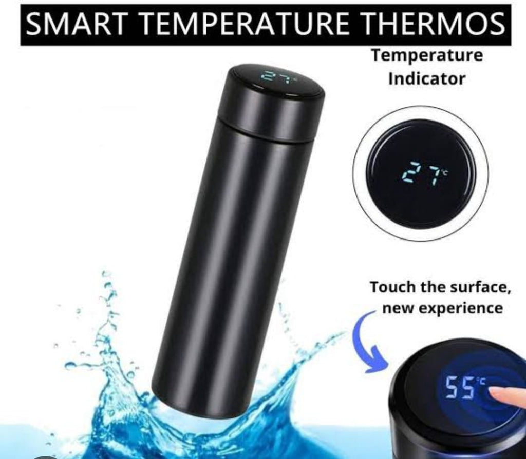 Temperature Display Indicator Insulated Stainless Steel Hot &amp; Cold Flask Bottle (Random Color) (500 ML )
