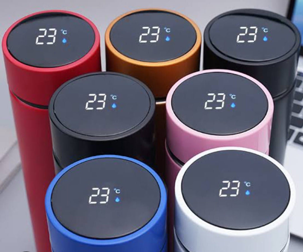 Temperature Display Indicator Insulated Stainless Steel Hot &amp; Cold Flask Bottle (Random Color) (500 ML )