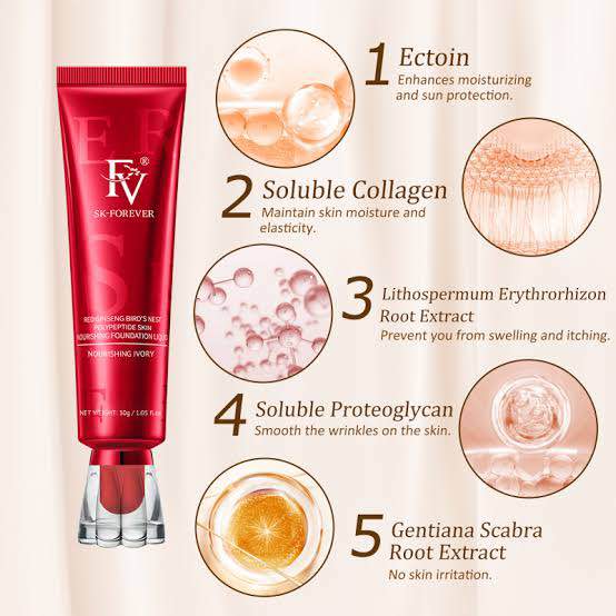 Red Diamond FV Foundation, Oil Absorb   Liquid Foundation | Best Tube Foundation 30g