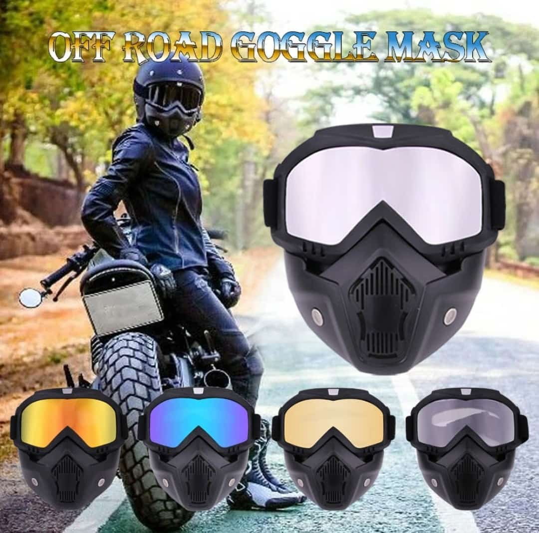 Motorcycle Protective Goggles Bike Face Mask, OFF Road Goggle Mask   multicolor