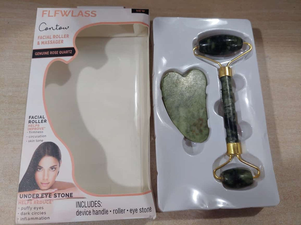 Flawless Jade Roller With Stone (marble) | Facial Roller Manual Massage For Women