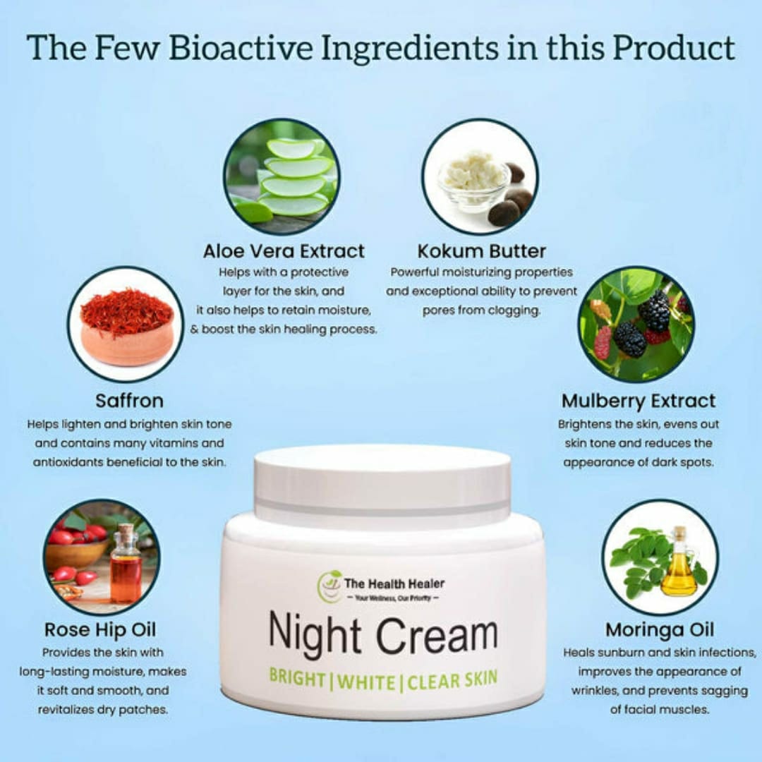 Whitening &amp; Anti Aging Night Cream  (50ml)